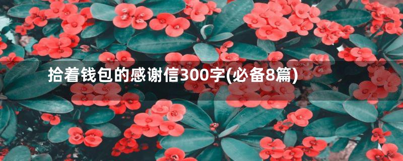 拾着钱包的感谢信300字(必备8篇)