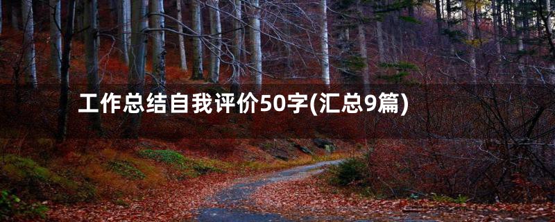 工作总结自我评价50字(汇总9篇)