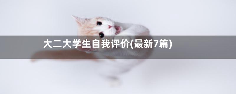 大二大学生自我评价(最新7篇)