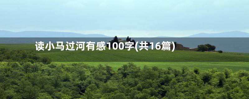 读小马过河有感100字(共16篇)