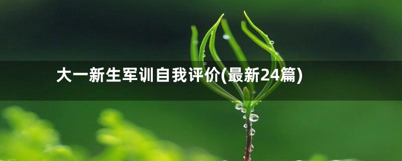 大一新生军训自我评价(最新24篇)