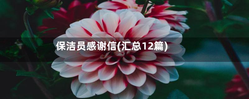 保洁员感谢信(汇总12篇)