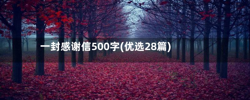 一封感谢信500字(优选28篇)