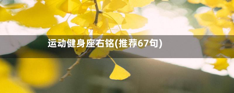 运动健身座右铭(推荐67句)