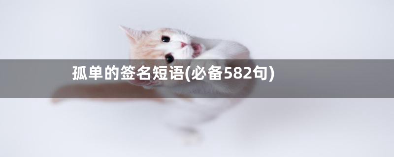 孤单的签名短语(必备582句)