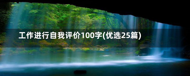 工作进行自我评价100字(优选25篇)