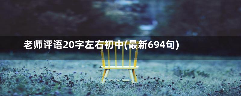 老师评语20字左右初中(最新694句)