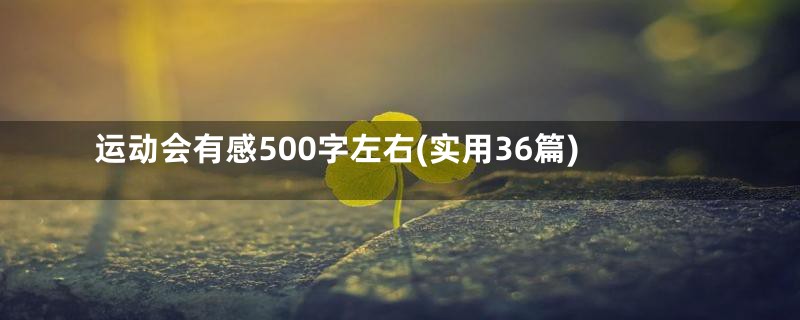 运动会有感500字左右(实用36篇)