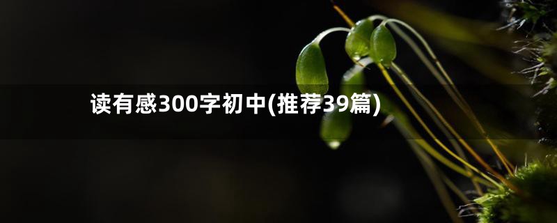 读有感300字初中(推荐39篇)