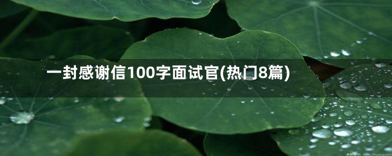 一封感谢信100字面试官(热门8篇)