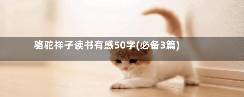 骆驼祥子读书有感50字(必备3篇)