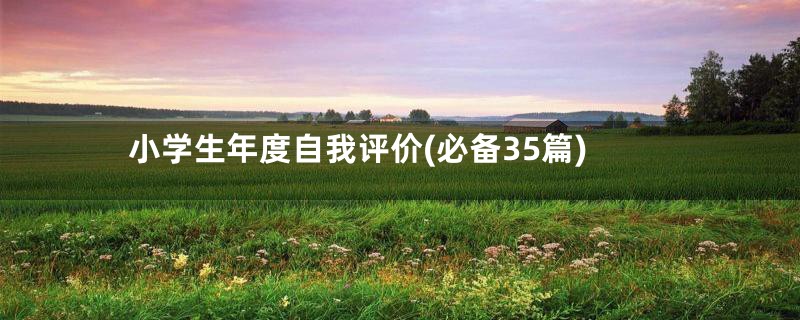 小学生年度自我评价(必备35篇)