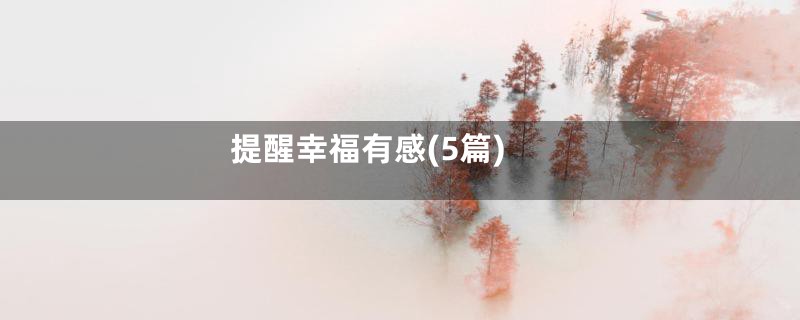 提醒幸福有感(5篇)