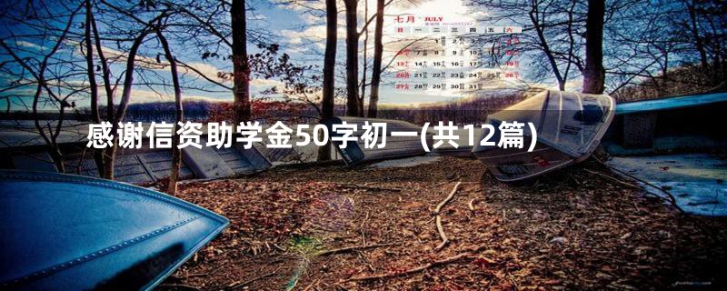 感谢信资助学金50字初一(共12篇)