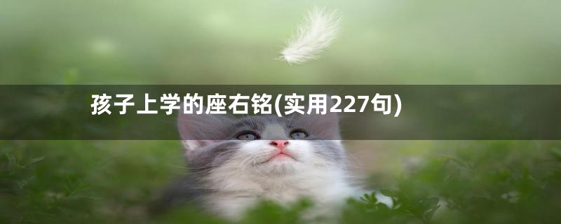 孩子上学的座右铭(实用227句)