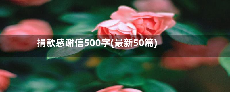 捐款感谢信500字(最新50篇)