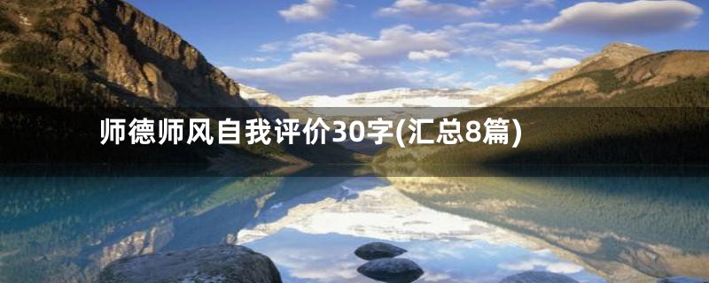 师德师风自我评价30字(汇总8篇)