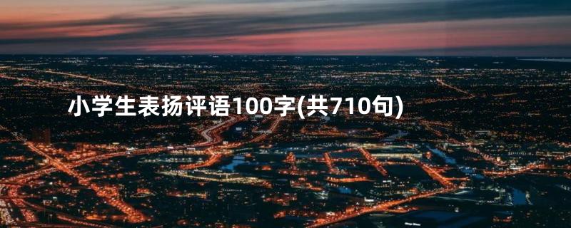 小学生表扬评语100字(共710句)