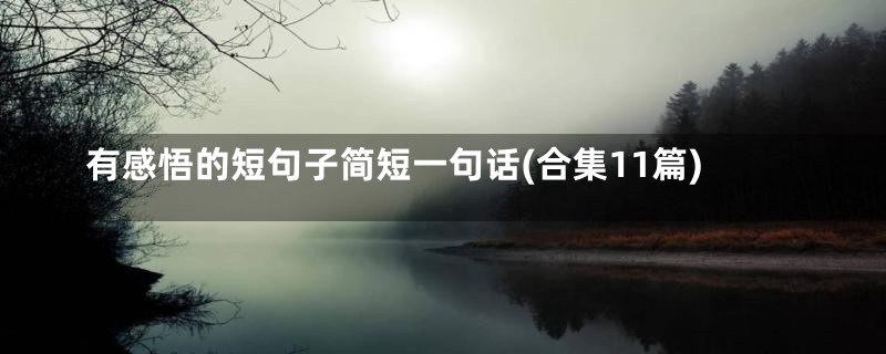 有感悟的短句子简短一句话(合集11篇)