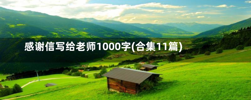 感谢信写给老师1000字(合集11篇)