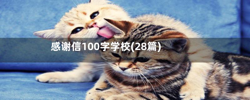 感谢信100字学校(28篇)