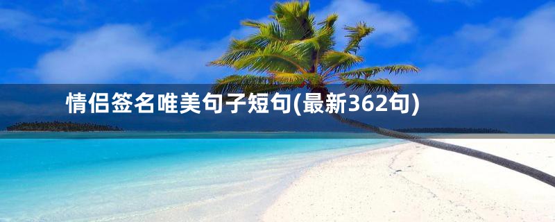 情侣签名唯美句子短句(最新362句)