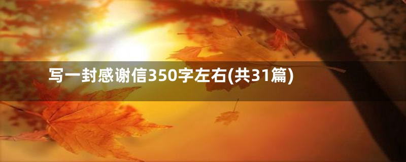 写一封感谢信350字左右(共31篇)