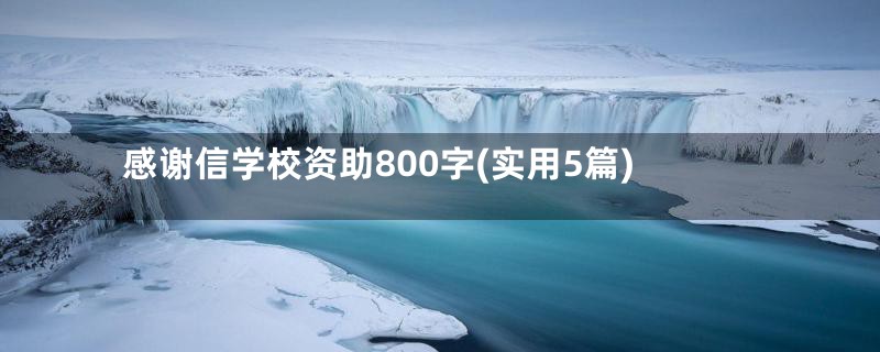 感谢信学校资助800字(实用5篇)