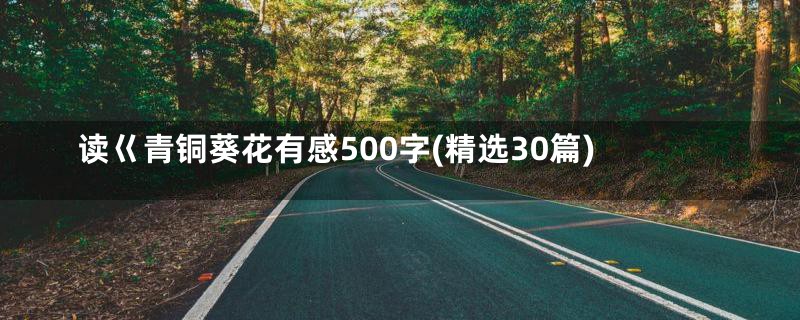 读巜青铜葵花有感500字(精选30篇)