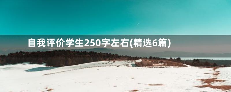 自我评价学生250字左右(精选6篇)