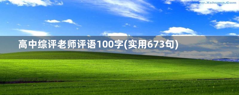 高中综评老师评语100字(实用673句)