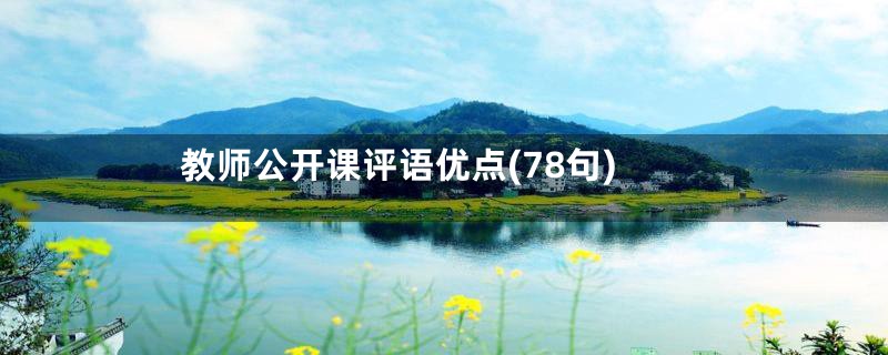 教师公开课评语优点(78句)