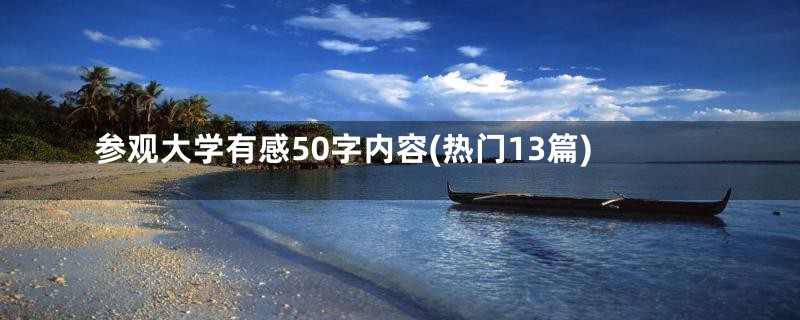 参观大学有感50字内容(热门13篇)