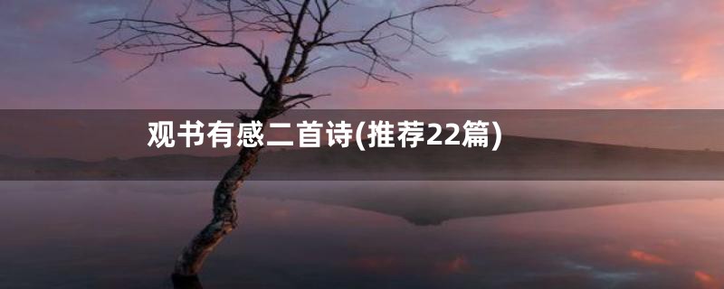 观书有感二首诗(推荐22篇)