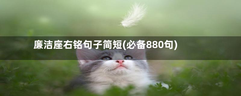 廉洁座右铭句子简短(必备880句)