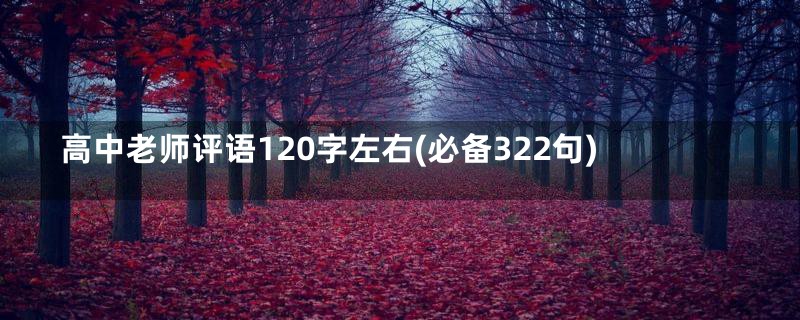 高中老师评语120字左右(必备322句)