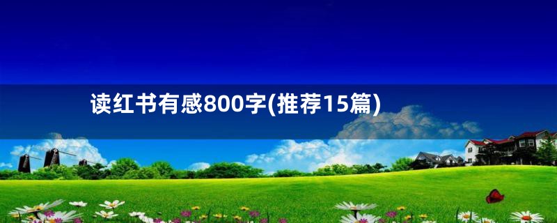 读红书有感800字(推荐15篇)