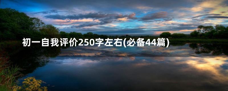 初一自我评价250字左右(必备44篇)