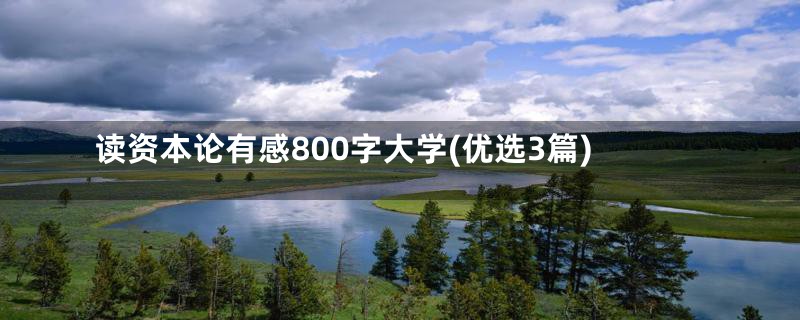 读资本论有感800字大学(优选3篇)