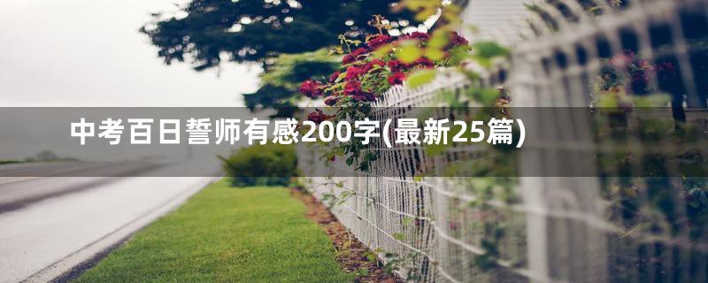 中考百日誓师有感200字(最新25篇)