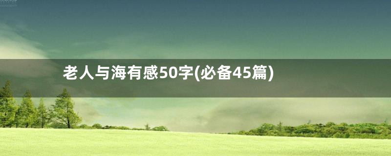 老人与海有感50字(必备45篇)