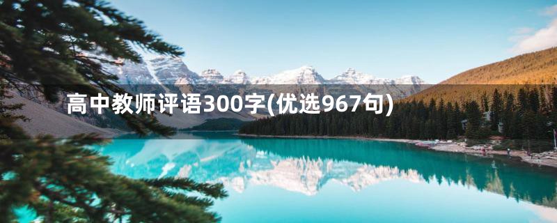 高中教师评语300字(优选967句)