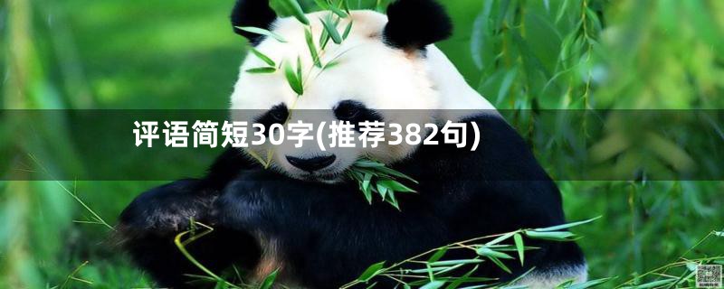 评语简短30字(推荐382句)