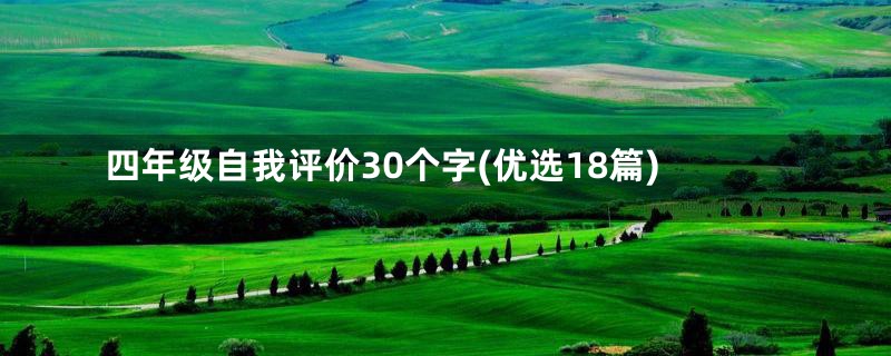 四年级自我评价30个字(优选18篇)