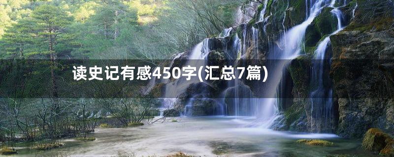 读史记有感450字(汇总7篇)