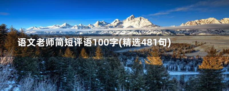 语文老师简短评语100字(精选481句)