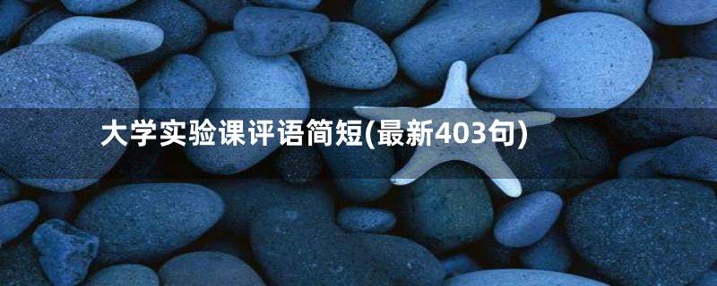 大学实验课评语简短(最新403句)