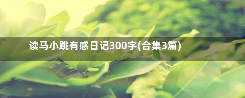 读马小跳有感日记300字(合集3篇)