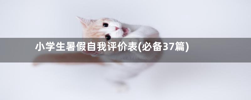 小学生暑假自我评价表(必备37篇)