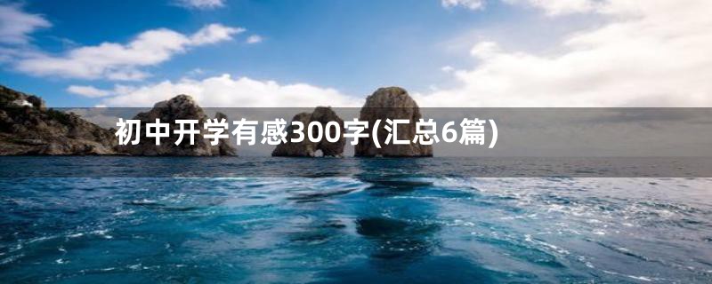 初中开学有感300字(汇总6篇)